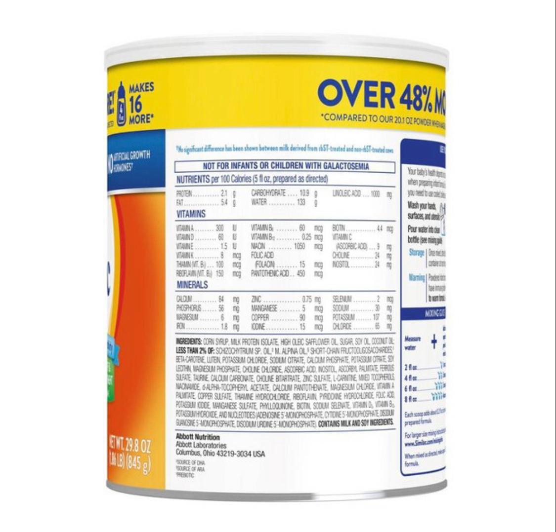 Similac Sensitive Infant Formula 29.8 oz Powder